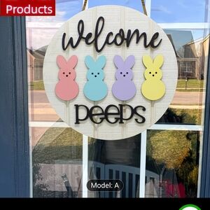 Easter Bunny Welcome Sign